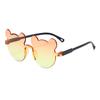 1/12 Pairs Cute Bear Shaped Sunglasses for Children  New Fashion Rimless Multi-color Decor Shades Stylish Design Sun Glasses