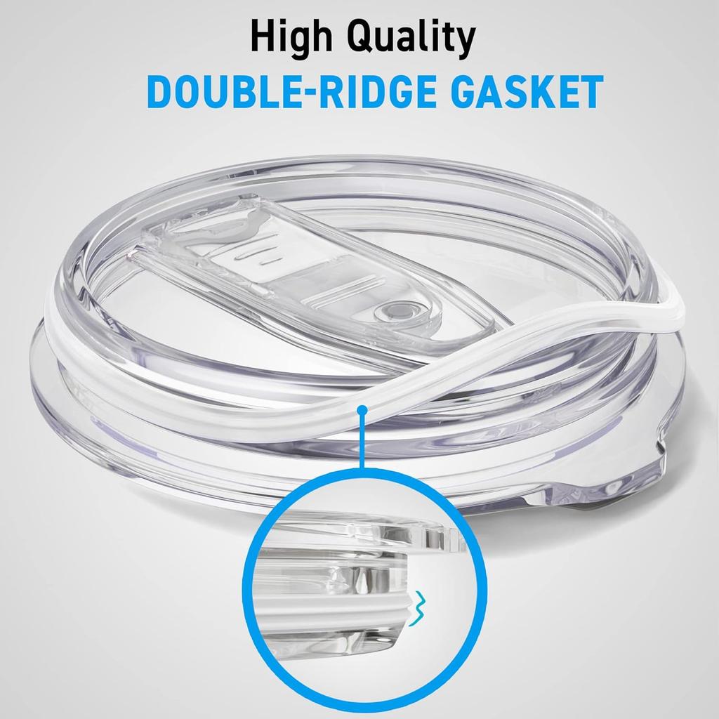 3 Pack - 20 & 10 Oz Replacement Rubber Lid Rings, 3.3 Inch Diameter Gasket Seals, White Lid Gasket Rings for Ulated Stainless Steel Tumbler Fits Yti,