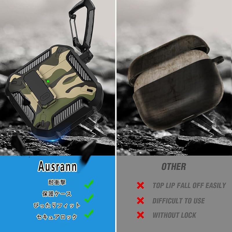 Ausrann Airpods4 case Airpods 4th generation (2024) (USB-C) correspondence air pods 4 With secure lock Magsafe wireless charging compatible Separate