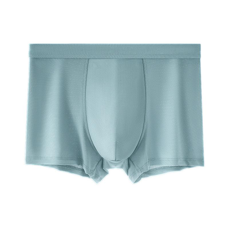 5pcs Men's Underwear Men's Summer Thin Mesh Ice Silk Flat Corner Shorts Four Corner Shorts Boxer Brief