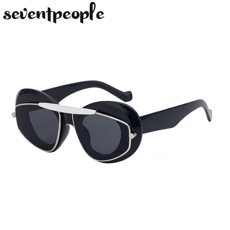 

Double Frame Cat Eye Sunglasses Women Luxury Brand Designer Fashion Oval Sun Glasses For Femal New Geometric Shades Eyewear