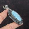 Larimar Gemstone Pendant 925 Sterling Silver Pendant Larimar Jewelry Amazing Vintage Pendant Handmade Pendant Gift For Him Pendant For Women