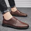 Men's Shoes 2025 Summer New Fashion Travel Dress Casual Leather Shoes Men's High Quality Large Size Gentleman Derby Shoes