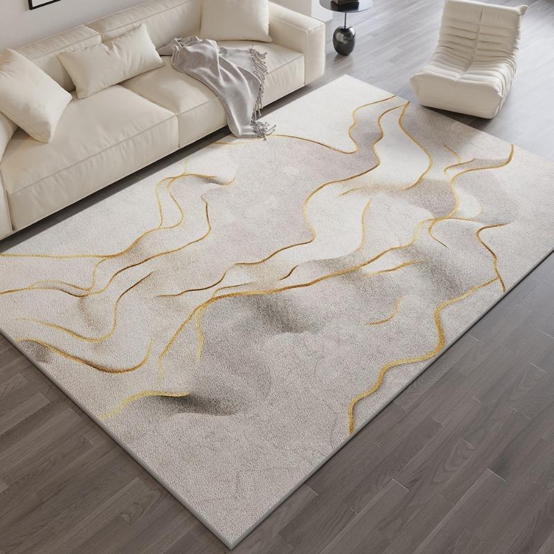 Moderne, leicht zu reinigende, leichte Luxus-Druck-Teppich, groß, rutschfest, verschleißfest, weiche Matte für Wohnzimmer, Schlafzimmer