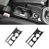 For VW Polo   ABS Car Center Control Gear Shift Panel Water Cup Holder Frame Cover Trim Carbon Texture / Bright Black