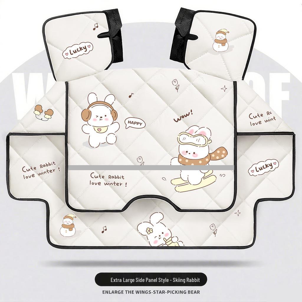 Four-Season Waterproof Windproof Plush Motorcycle Windshield Cover