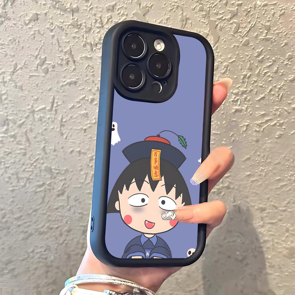 Chibi Maruko-chan Phone Case For IPhone 17 Pro Max 16 15 14 Pro Max IPhone 13 Pro Max 11 Plus Silicone Cover
