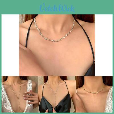 Fashionable Gold And Silver Long Tassel Necklace With Heart Shaped Design For Stylish Women