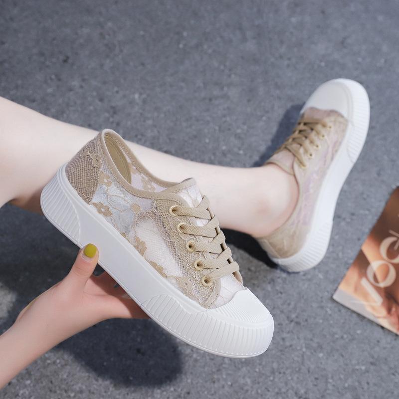Small White Shoes Summer Thin Mesh Shoes  Women's Breathable Mesh Sports Casual Shoes  Children's Flat Shoes