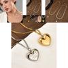 Stylish Ins Trend Heart Shaped Titanium Steel Necklace For Women Perfect For Layering