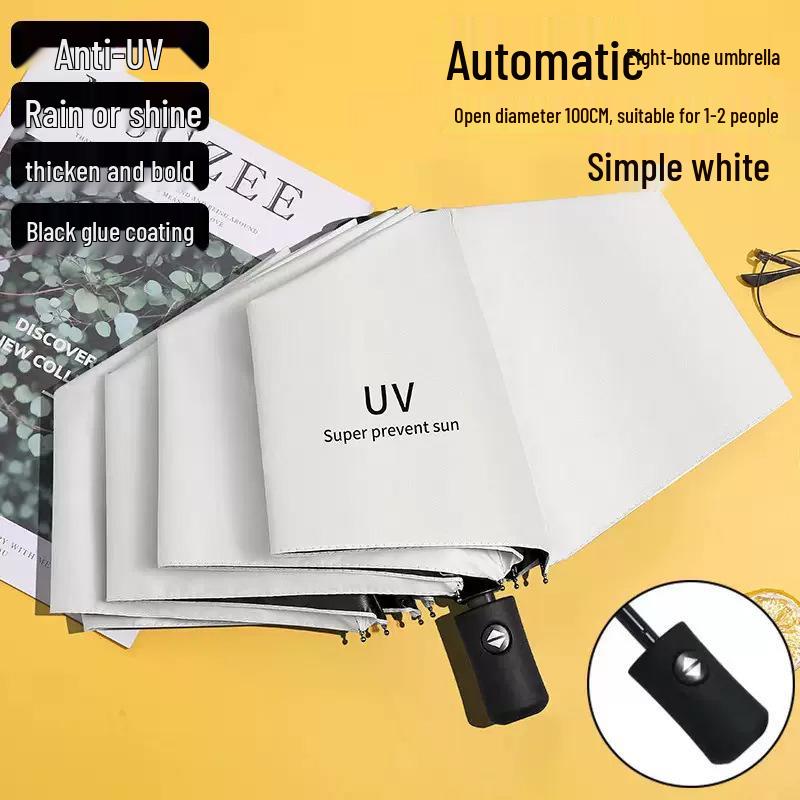 Customizable Automatic Folding UV-Protection Umbrella for Sun and Rain