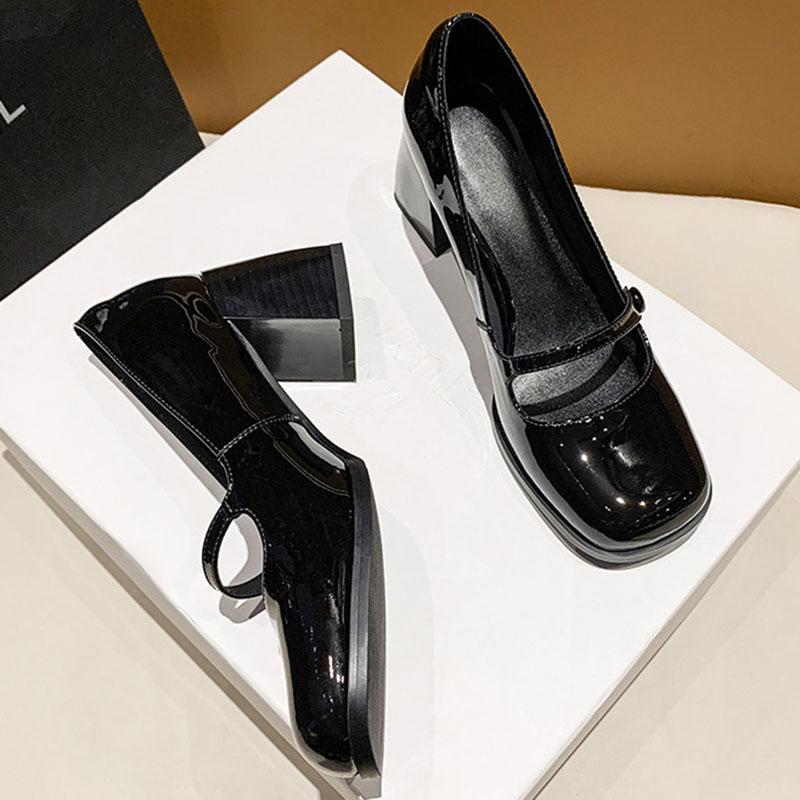 Britischen Stil Retro Temperament Mary Janes frauen Schuhe Karree Alle-spiel High Heels Pumps 2024 Neue Mode Frühjahr herbst