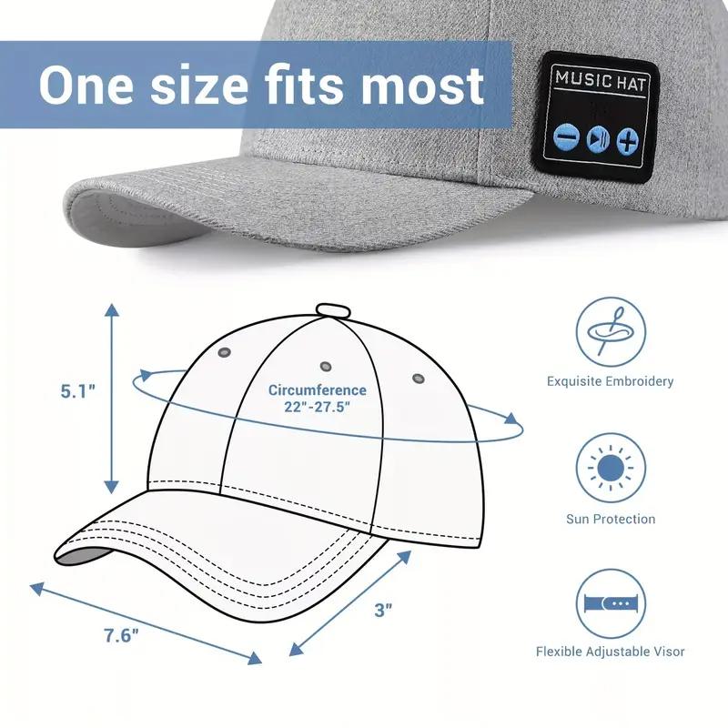 Bluetooth 5.0 Headphones Headset Baseball Cap Wireless Summer Hats With Stereo Earphone Mic Outdoor Hands-free Earbuds