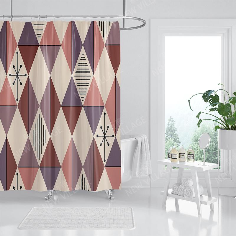 

Waterproof Fabric Shower Curtains Bathroom Curtain Accessories 180X200 Bath Curtain For Shower 240*356 Nordic Boho Decoration W60H190(CM)-1 Pcs