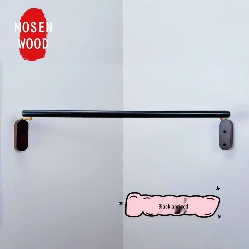 Black Walnut Corner Coat Rack: Solid Wood Wall-Mounted Hanger for Clothes Storage