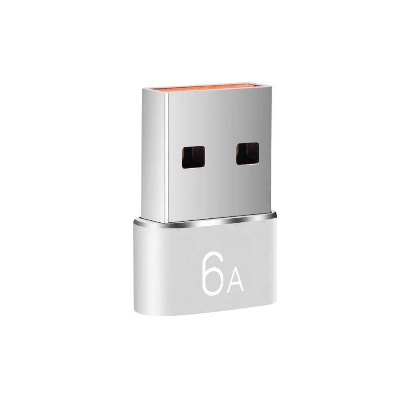 6A USB To Type C OTG Adapter USB-C Male To Type-c Female Charger Converter For Samsung S24 Xiaomi MacBook Data Transfer Adapter