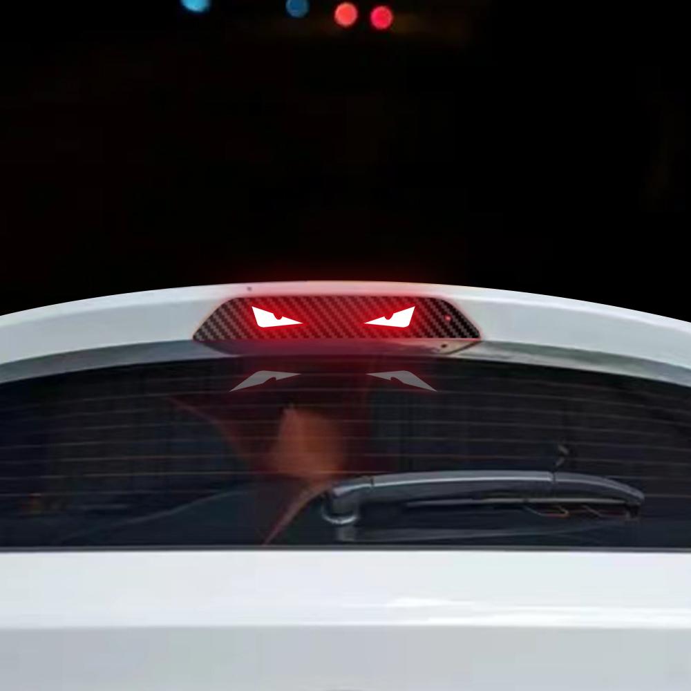 OVCN5 1Pc Carbon Fiber Stickers for Ford Ka 2013-2022 Rear High Mounted Stop Brake Lamp Light Car-Styling Accessories