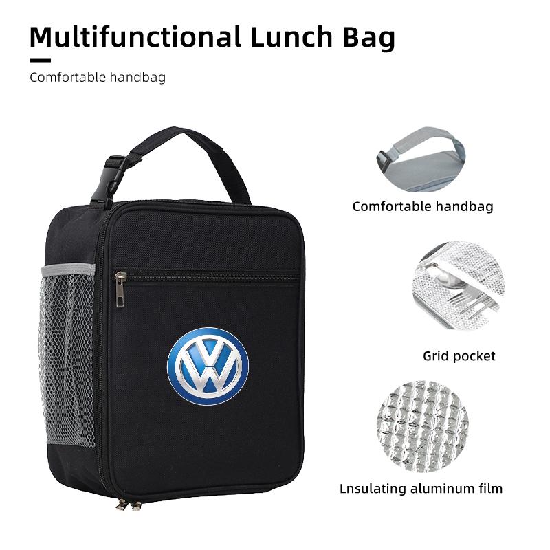 opq1 Car Insulated Lunch Bag Ice Pack Food Container Food Picnic Bags For VW GTI T5 Scirocco Polo T5 Passat B6 Golf 3 4 5 6 Tiguan