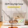 Extra-Large Semi-Enclosed Cat Litter Box - Anti-Splash, Spacious Design