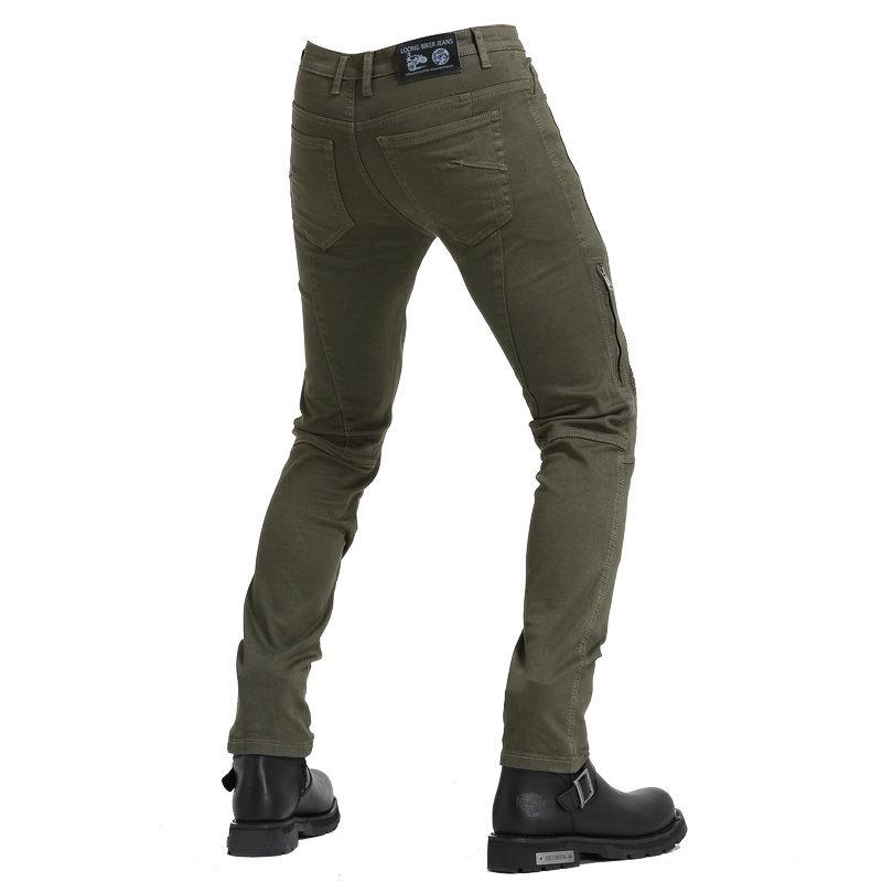Motorcycle Jeans Men's Slim-fit Elastic Locomotive Pants, Riding Off-road Racing Anti-drop Pants
