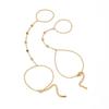 Yingtai 18k Gold Polierter Edelstahl Titanstahl Damen Fingerkette