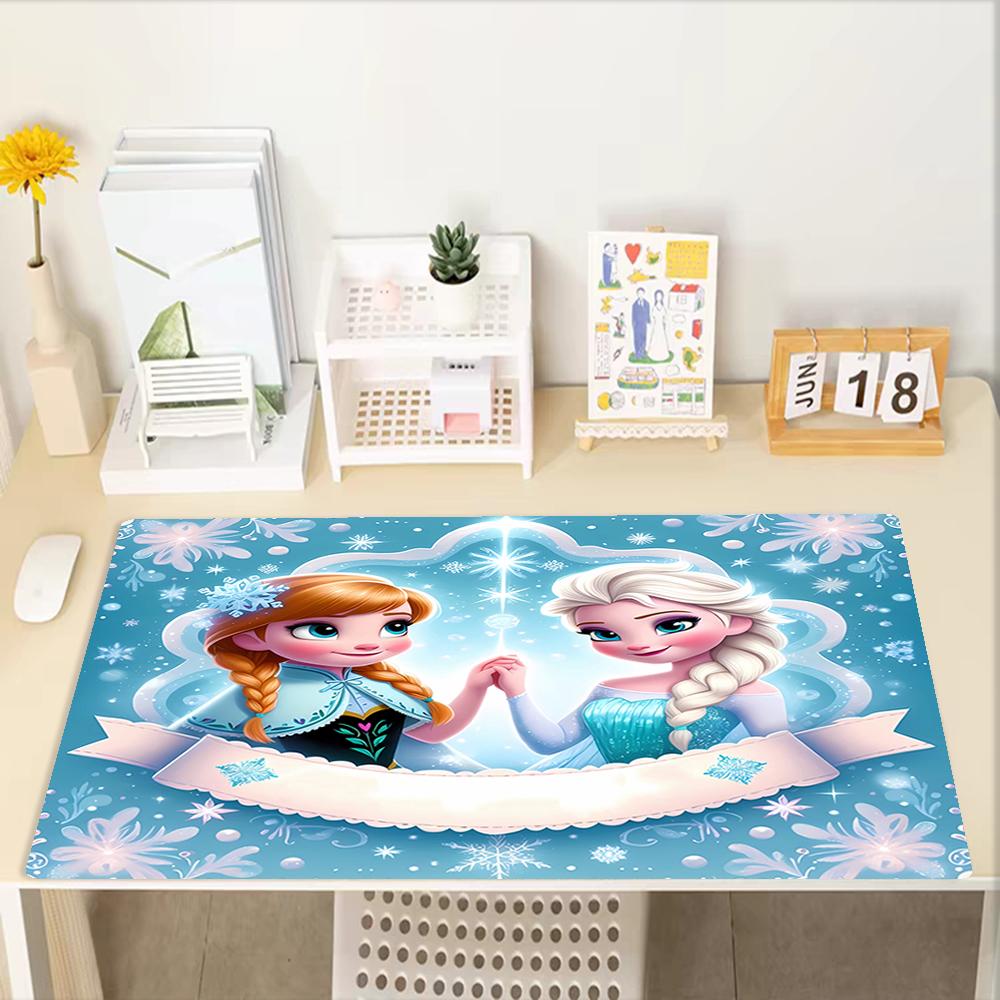 Elsa Theme Mouse Pad, Non Slip Rubber Base, Multifunctional Office & Home Decor, Perfect for Workspace Personalization.