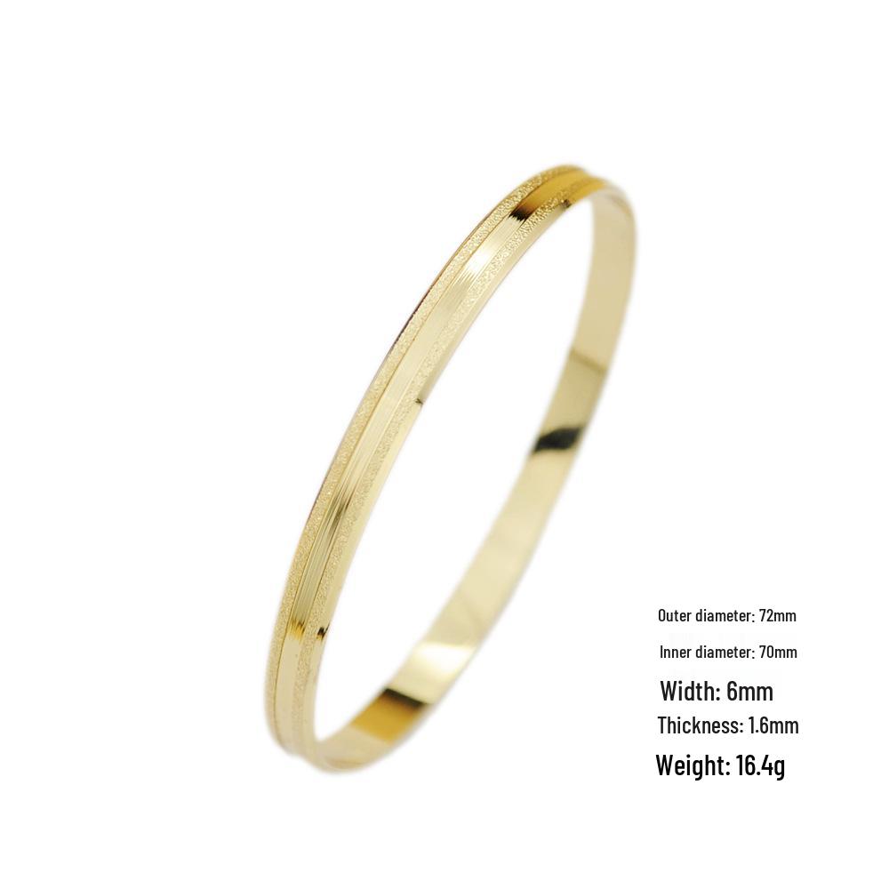 2024 Luxury Brass-Plated Frosted and Engraved Bracelet Ring