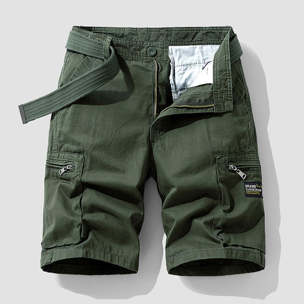 Men's Cargo Shorts, Outdoor Casual Work Shorts, Retro Loose  Cargo Shorts With Multi-pocket And Zipper