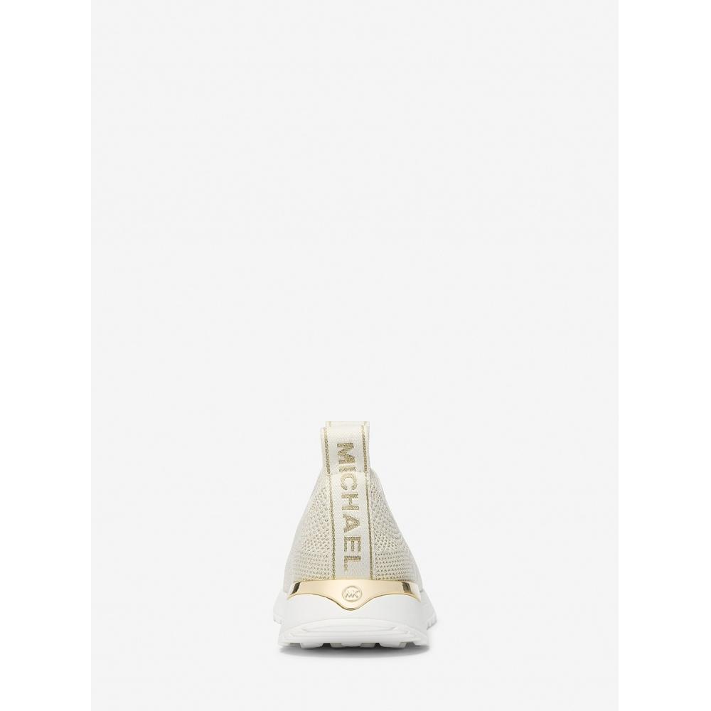 Michael Kors Bodie Metallic Knit Slip On Sneaker 49s5bdfp2d705 Pale Gold
