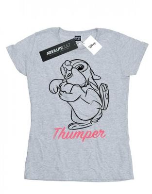 Womens/Ladies Bambi Thumper Line Drawing Cotton T-Shirt