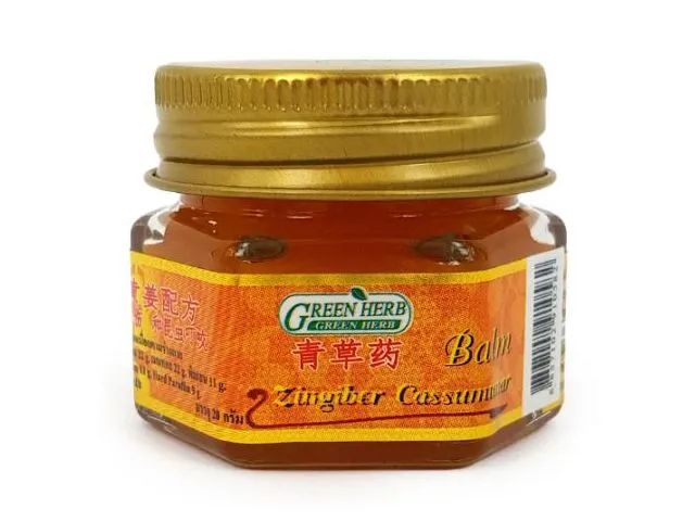 

BALM ZINGIBER CASSUMUNAR, Green Herb (Тайский бальзам с имбирём, жёлтый) от мышечных и суставных болей, от болей в спине, 10г