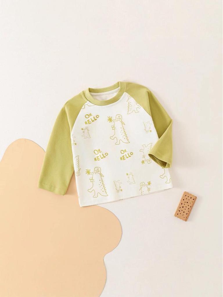 Toddler Boys' Cotton Long-Sleeve T-Shirt - Spring/Autumn Trendy Base Layer Top