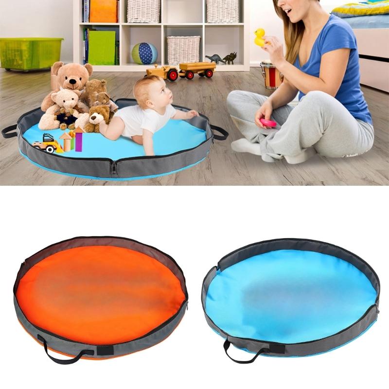 Gjenbrukbar polyester aktivitetsmatte for barn med glidelåslukking Oppbevaringsorganisatorer Trygg for byggeklossaktiviteter Håndverk Pikniker