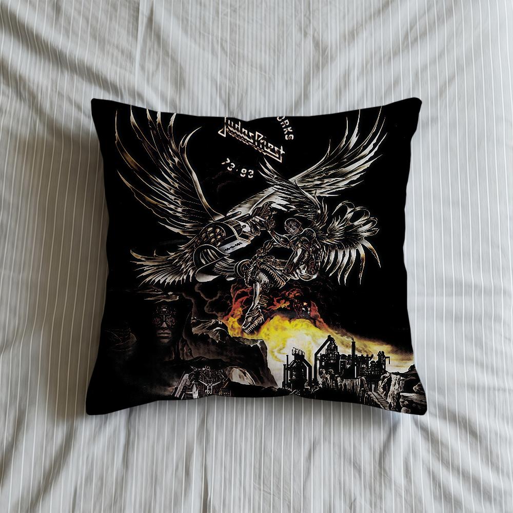 Band Cushion Cover Soft Case J-Jjudas Sofa Living SN Room Home Comfortable Office Decor Protective P-Ppriest Pillow