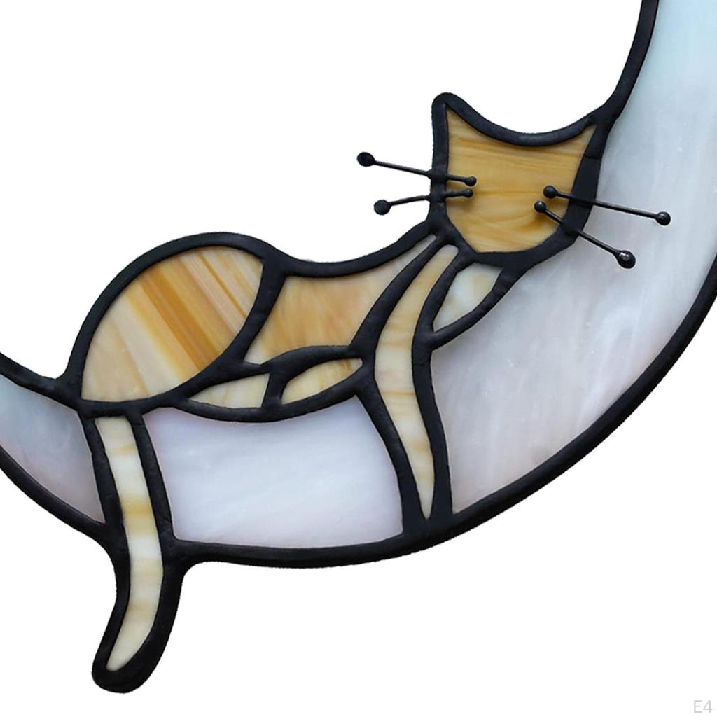 Acrylic Cat Decor Halloween Ornament Decoration Stained Glass Window Hanging hangings for Walls