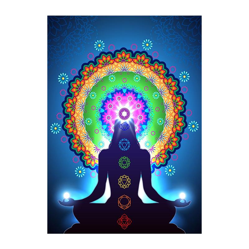 Yoga Meditation Poster Moderne Spirituelle Welt Leinwand Malerei Drucken Abstrakte Kunst Bild Für Wohnzimmer Home Wand Decor Cuadros