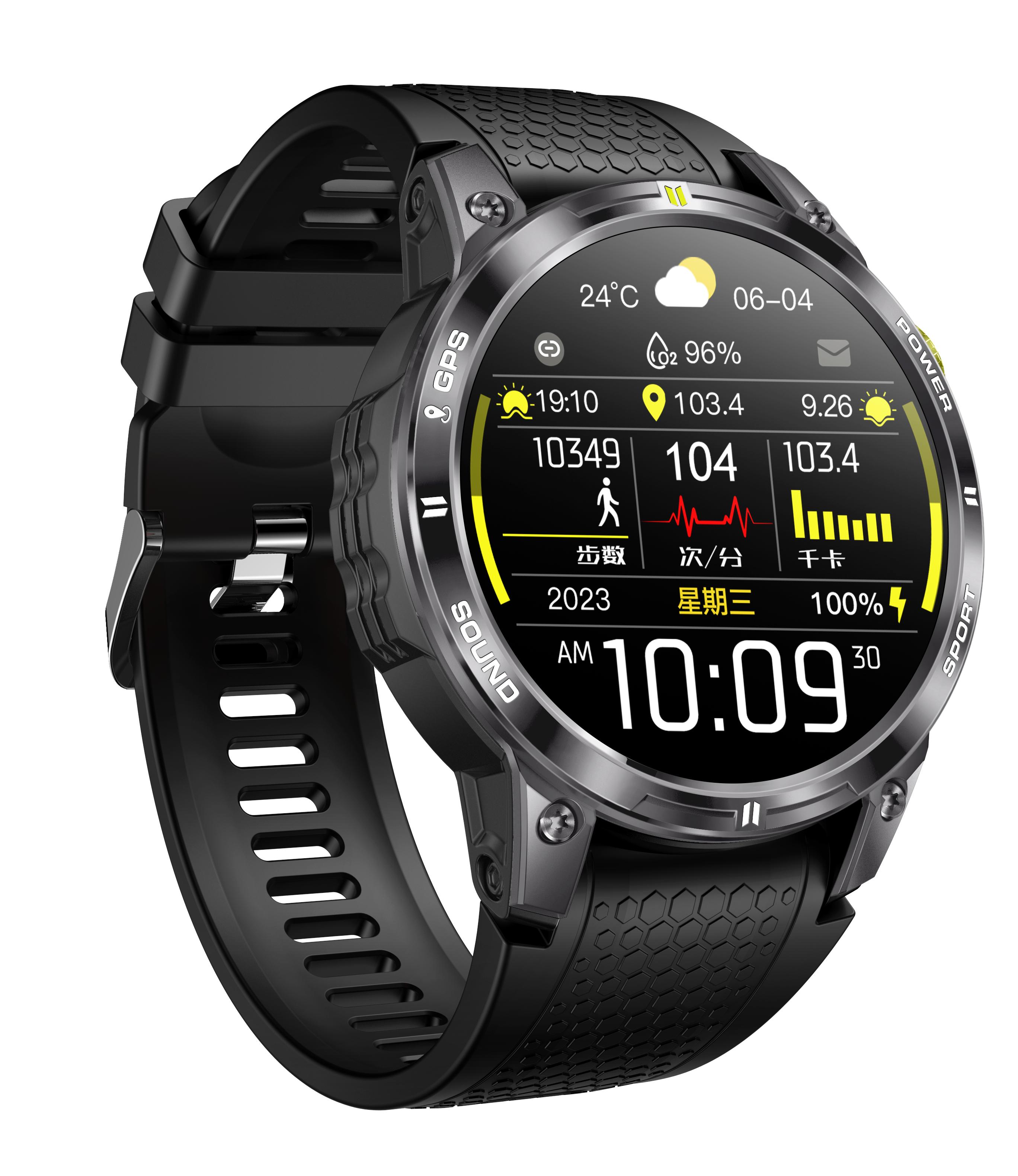 Customized Gx18Pro Android Smart Watch Bt5.2 IP68 Waterproof GPS Compass AI Voice Assistant AMOLED Display Sports Wearable GX18Pro Smart Watch