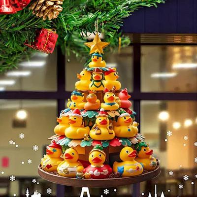 Yousheng Christmas Pendant Duck Decor Holiday Party Favors Gift Festive Atmosphere Home Office Party Decorative Ornament