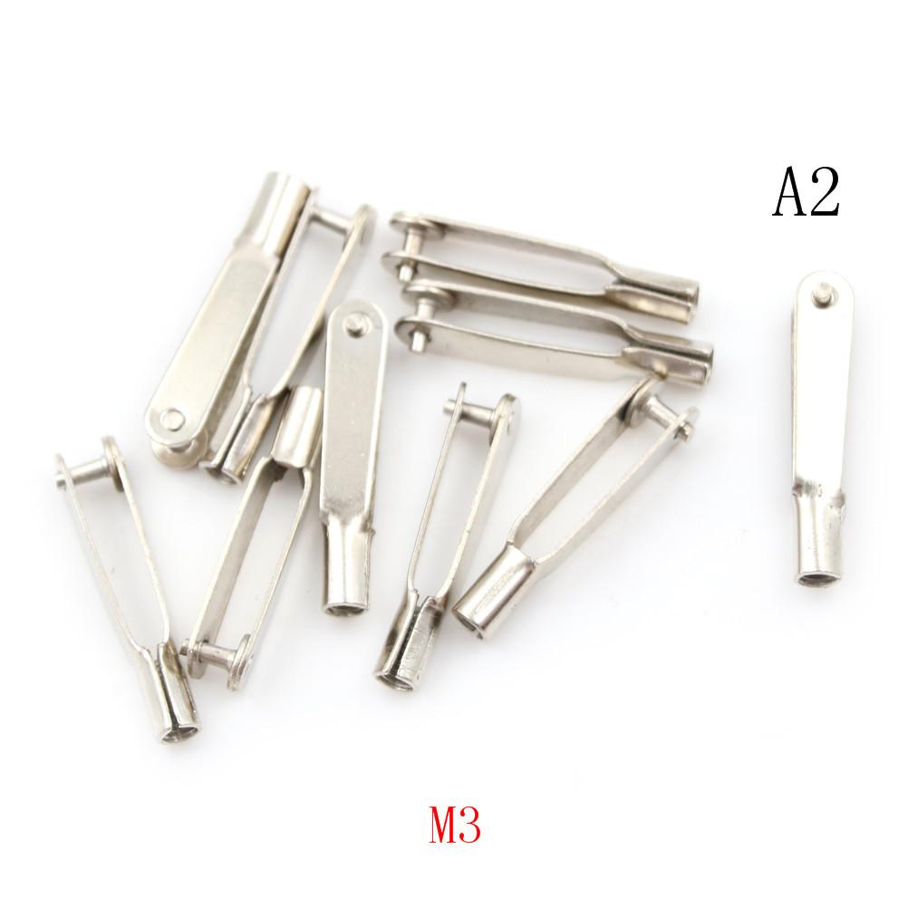 10Pcs M2/M3 Metal Clevis Chuck Rod Clamp for RC Airplane Car Boat