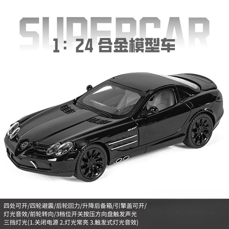 1:24 SLR AMG Alloy Car Model Diecasts & Toy Vehicles Metal Toy Car Model Simulation Sound Light Collection Kids Gift