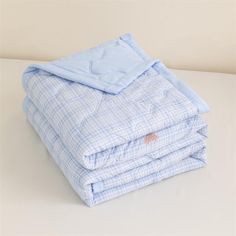 2026 New Fashion Floral Print Cooling Summer Quilt, Lightweight Washed Fabric Quilted Comforter, All Sizes 100*150cm