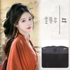 Ancient Hanfu Set: Wei Jin Headdress & Warring States Robe with Bun Styling