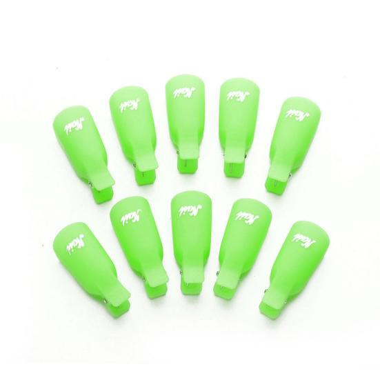 10Pcs Plastic Nail Art Soak Off Cap Clips UV Gel Polish Remover Manicure Tool