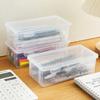 Waterproof Pencil Box Transparent Pen Pencil Case Multifunctional Desktop Storage Box  Sundries
