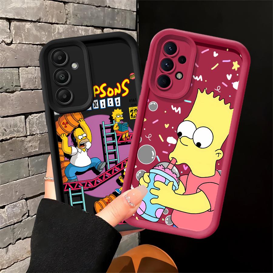 Custodia per Telefono per Samsung Galaxy A04 A17 A15 A12 A07 A13 A30 A14 A16 A50 A06 A05 A20 A11 Cartoon I Simpson Bart