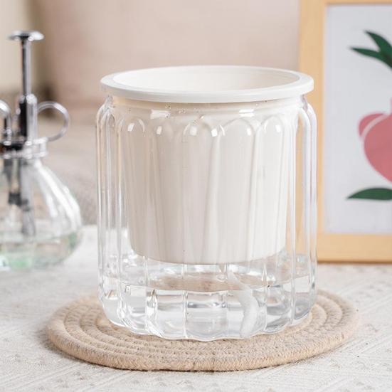 Self Watering Planter Plastic Plant Pot with Inner Pot Modern Decorative Flower Pot for All House Plants Flowers Herbs African Violets