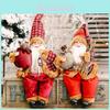 Estatueta Criativa de Papai Noel Sentado Encantadora Decoração de Natal Para Alegria Festiva