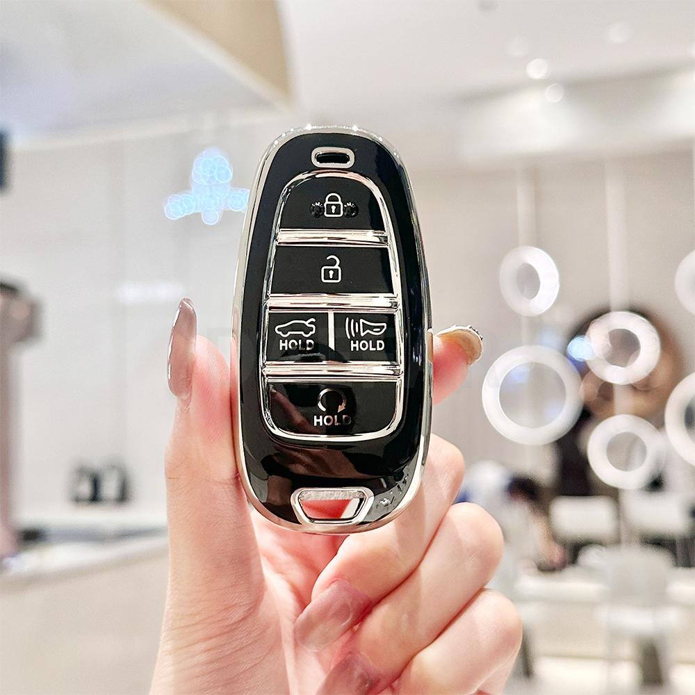 For Hyundai - Sonata Nexo Dn8 Santa Fe Tm Tucson Nx4 Staria Ioniq 5 Butoons Tpu Remote Key Shell Fob Case Cover
