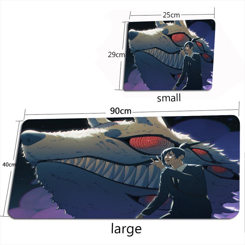 Kettensägenmann Mauspade Anime Mauspade Gamer Makima Gaming Zubehör Mauspade Groß Tastatur Schreibtischmatten 100X50CM Pochita Spielmatte
