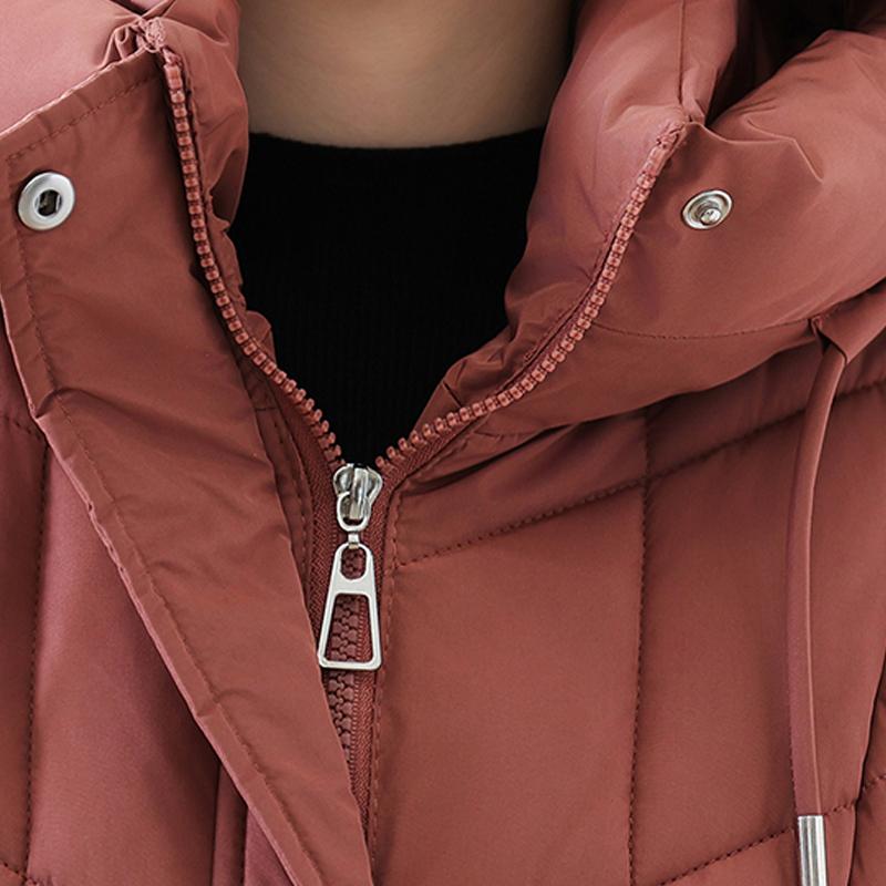 Dámské bundy zimní dlouhé parky s kapucí elegantní tlusté teplé kabáty větší velikosti zimní svrchní oděvy